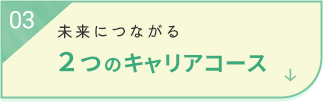 未来につながる２つのキャリアコース